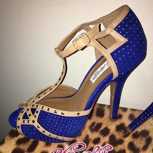 Naughty Monkey Blue suede sandals